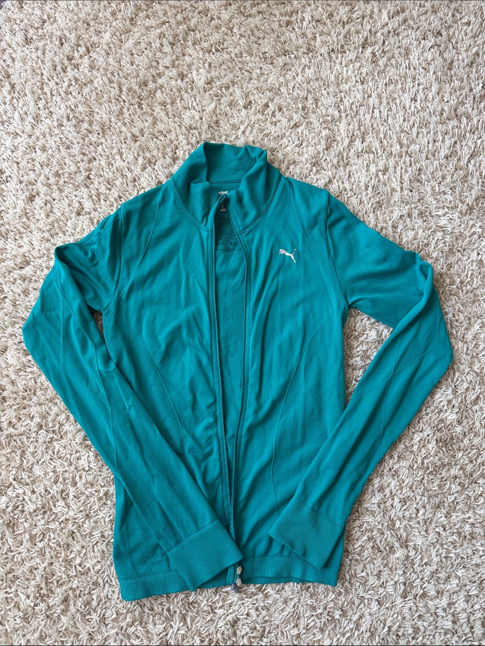 Puma Teal Green Zip-Up Track Jacket